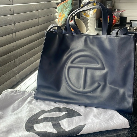 Telfar Handbags - Telfar Navy Blue Shopping Bag